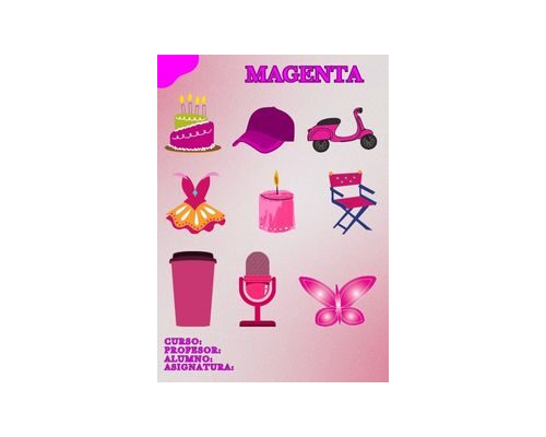 Fichas de color magenta para imprimir 1