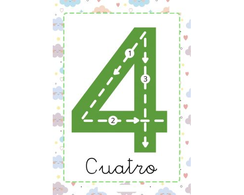 fichas de número 4