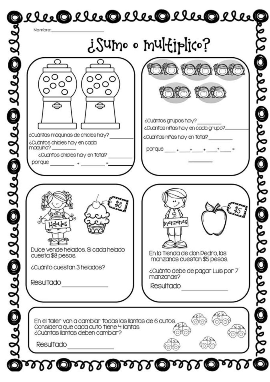 Fichas de Matemáticas 3 Primaria Recursos 2