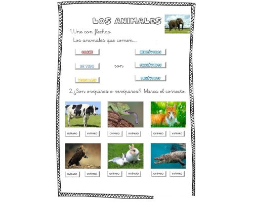Fichas de naturales 2 primaria