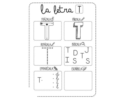 Fichas de la T mayúscula 2