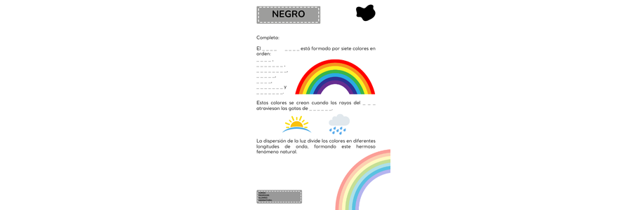 Fichas de color negro para escribir 2