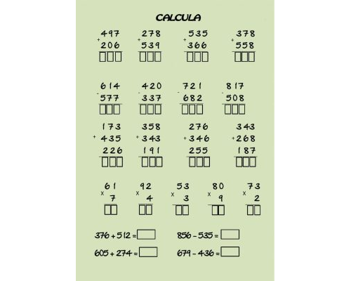 Ejemplos de ejercicios de sumas, restas, multiplicación y división 2