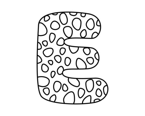 Fichas de la E para colorear 3