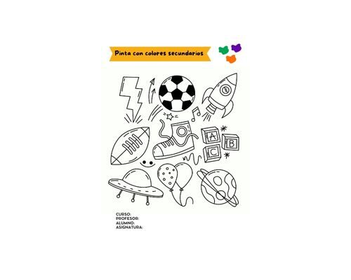 Fichas de colores secundarios para colorear 2