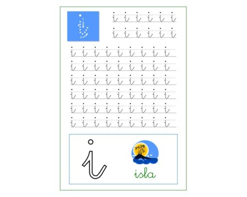 Fichas de la i minúscula 1