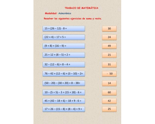 Suma y resta de enteros 2