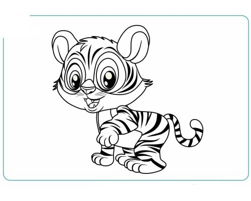 Fichas de tigres para colorear 2