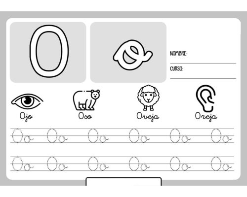 Fichas de la O para imprimir 2