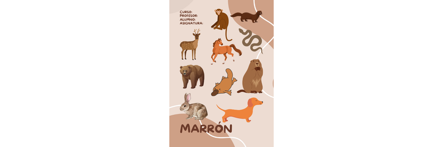 Fichas de color marrón para imprimir 2