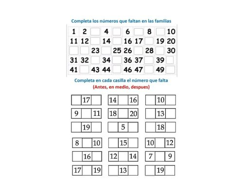 Aprendizaje de los números del 1 al 50 3