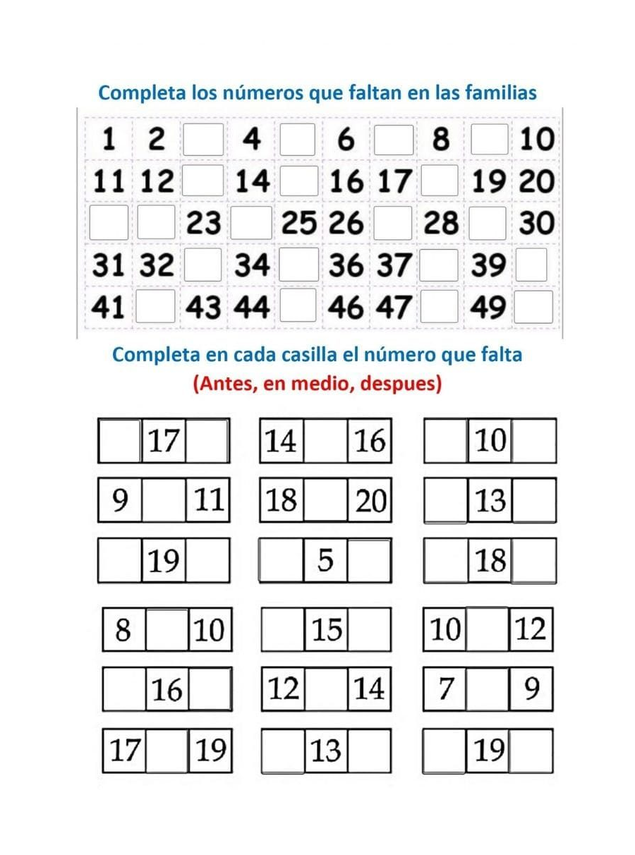 Aprendizaje de los números del 1 al 50 3
