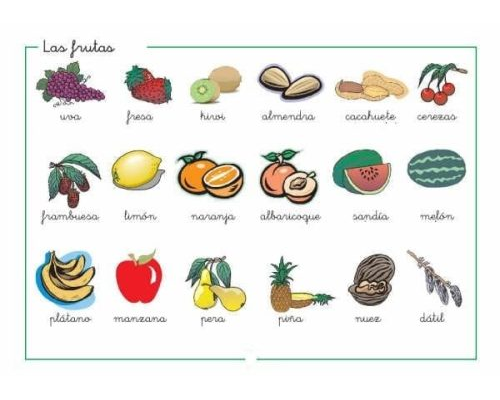 Aprendizaje de vocabulario relacionado con frutas y verduras 2