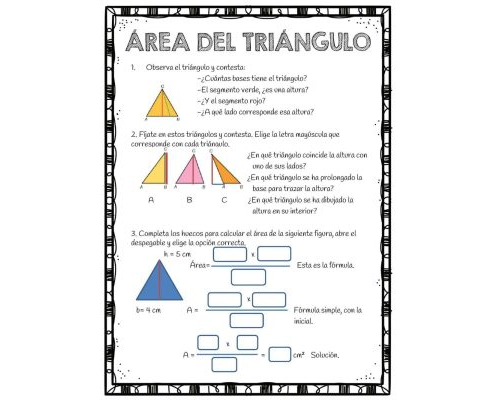 Área y perímetro de triángulos 2