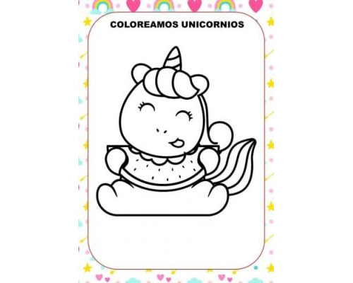 Fichas de unicornios para colorear 2