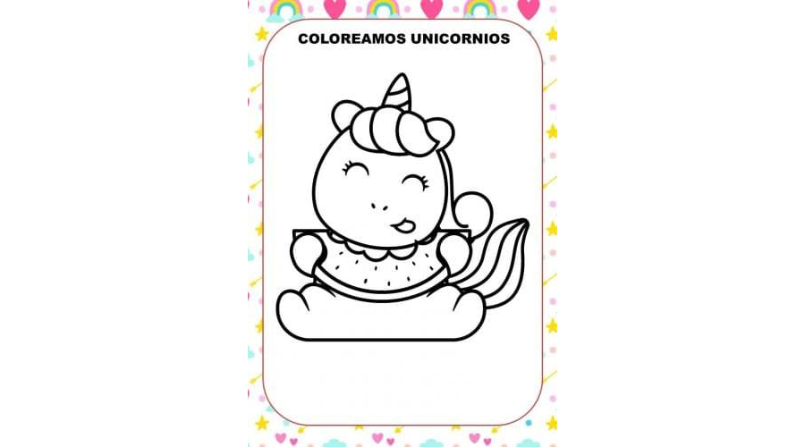 Fichas de unicornios para colorear 2