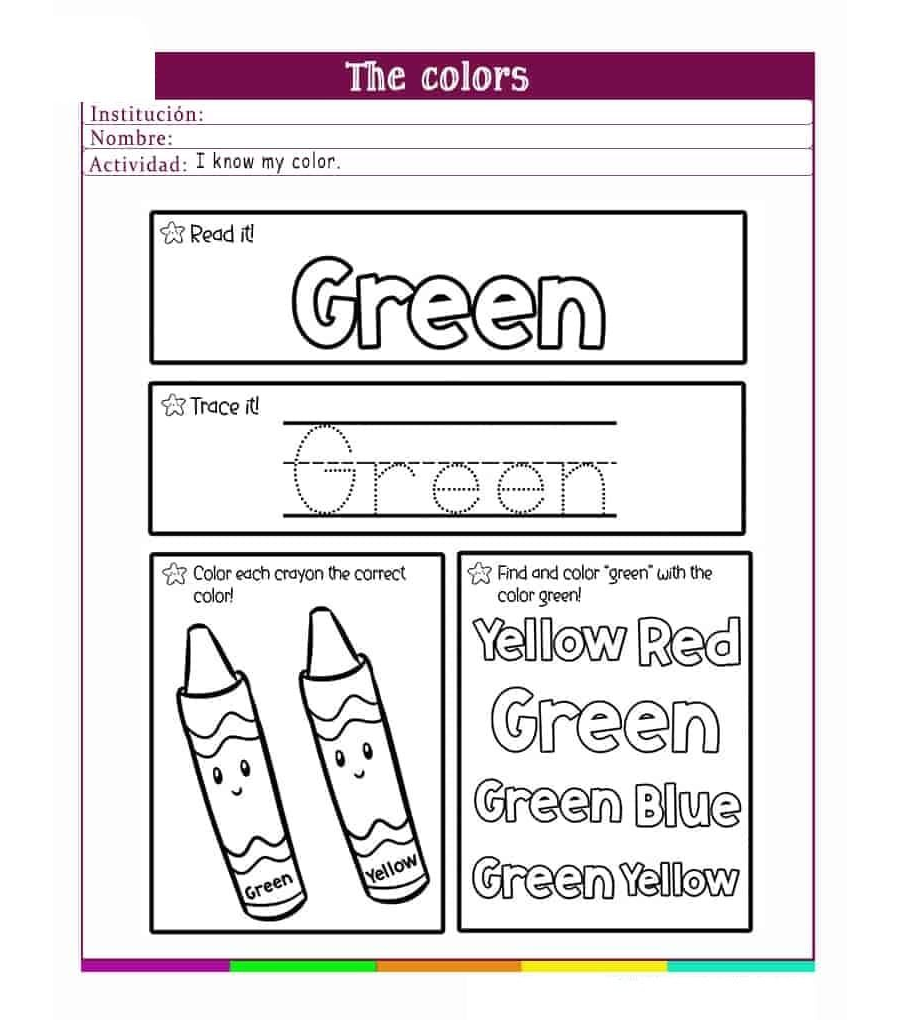 Canciones y actividades para aprender los colores en inglés 2