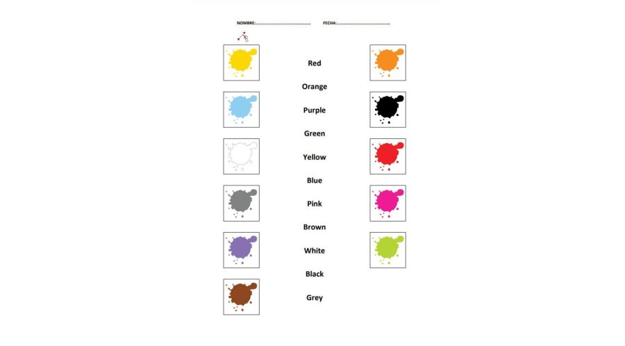 Descripción de los colores básicos en inglés 1