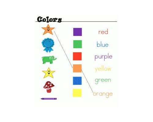 Fichas de colores en inglés