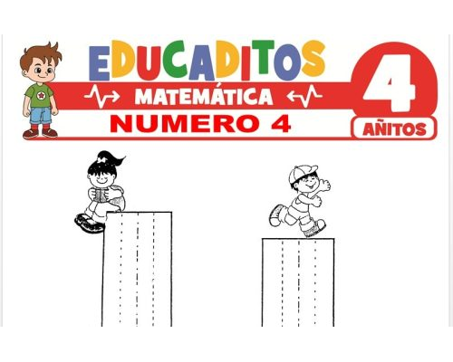 Ejercicios de contar y reconocer la cantidad del número 4 1