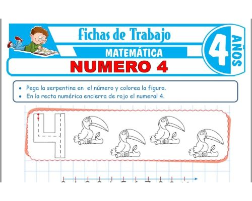 Ejercicios de contar y reconocer la cantidad del número 4 3