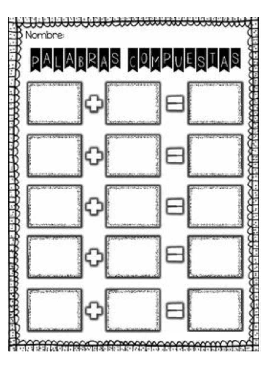 Ficha de Palabras Compuestas Lengua 2