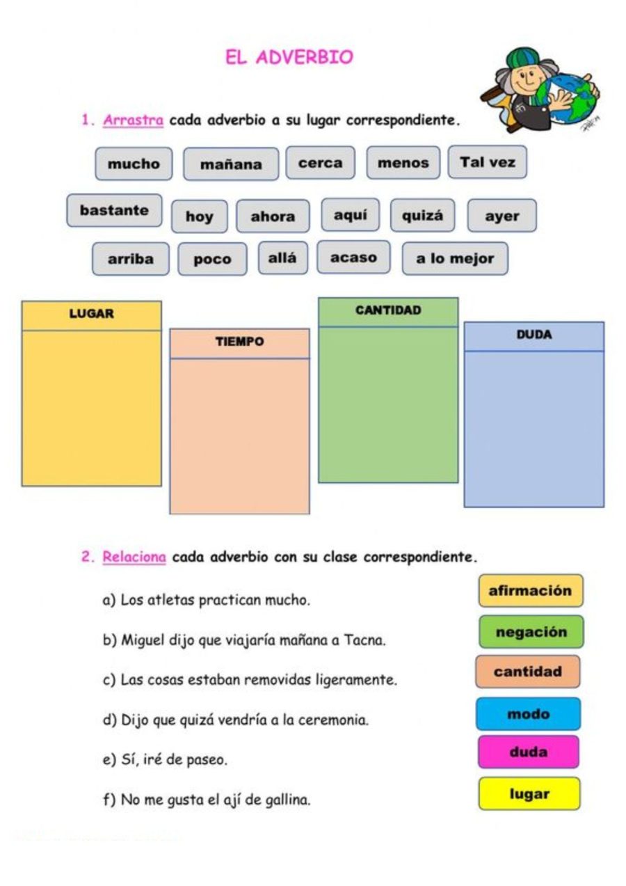 Ficha de adverbios actividad 3