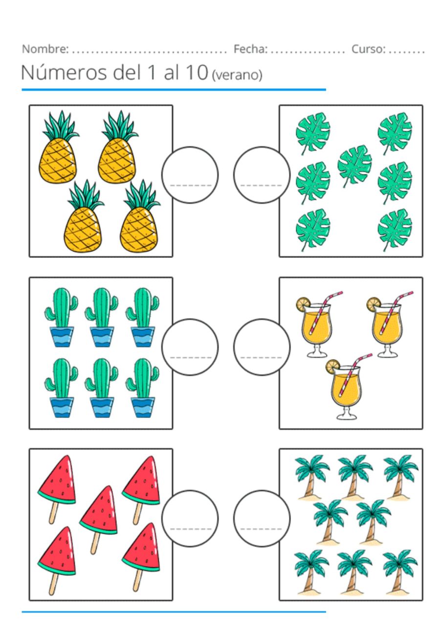 Ficha de verano matematicas 2