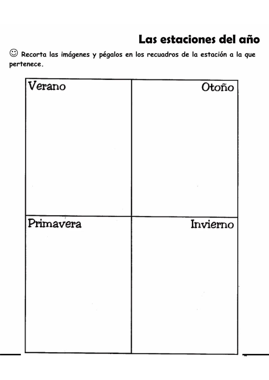 Ficha Estaciones del Año Educativas 1