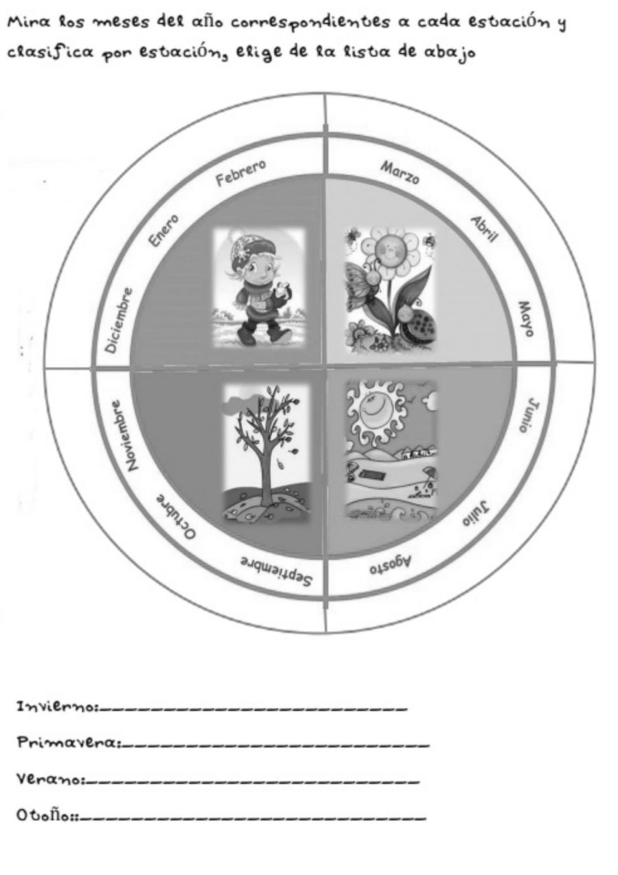 Fichas Estaciones del Año Lenguaje 2