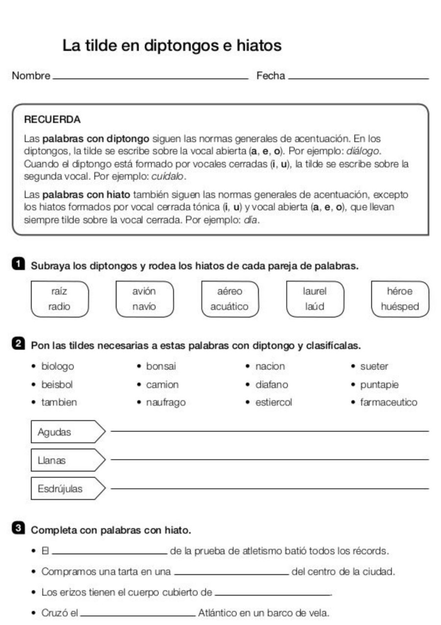 Fichas Lengua 5 Primaria Castellano 3