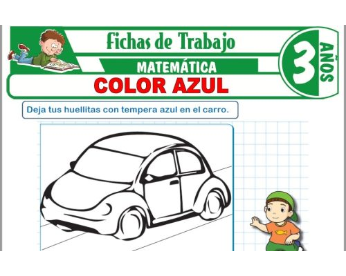 Fichas de color azul para primaria 1