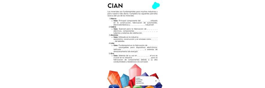 Fichas de color cian para escribir 1