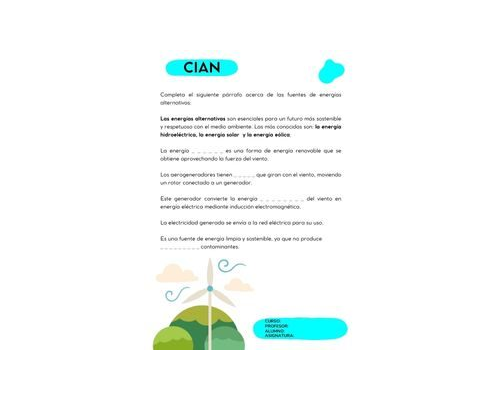 Fichas de color cian para escribir 2