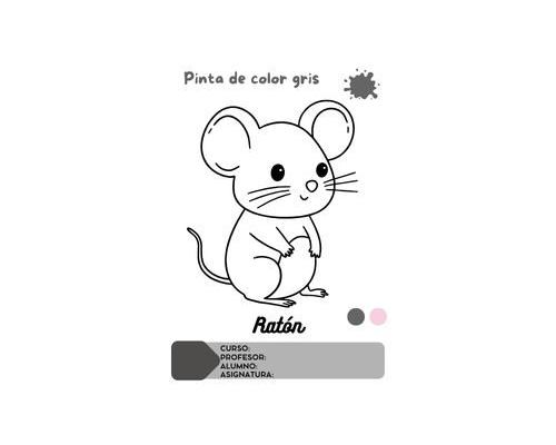 Fichas de color gris para colorear 1