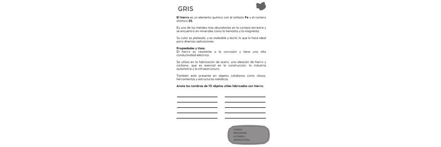 Fichas de color gris para escribir 1