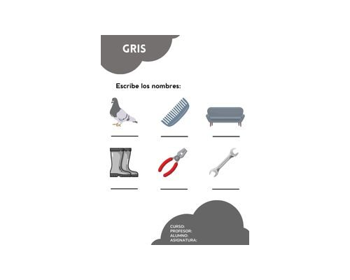 Fichas de color gris para escribir 3