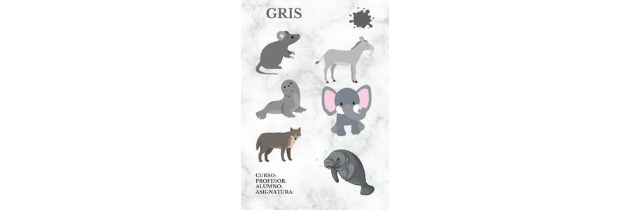 Fichas de color gris para imprimir 1