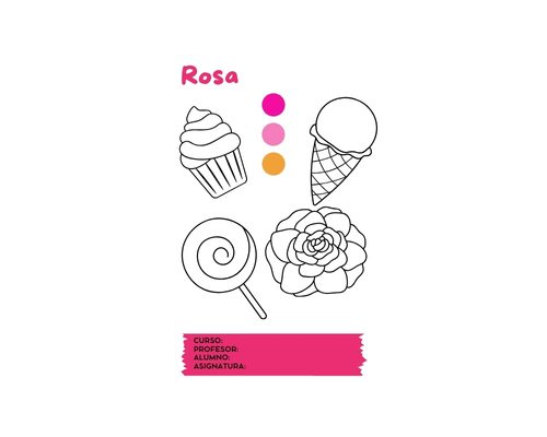 Fichas de color rosa para colorear 3