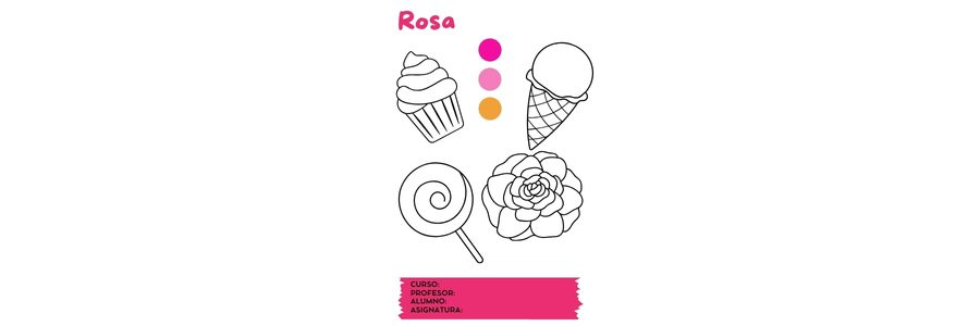 Fichas de color rosa para colorear 3