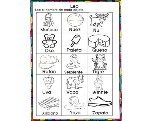 Fichas de colores para actividades de lectoescritura y gramática 3