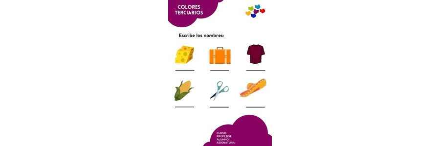 Fichas de colores terciarios para escribir 3