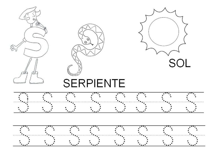 Fichas de consonantes para colorear 3