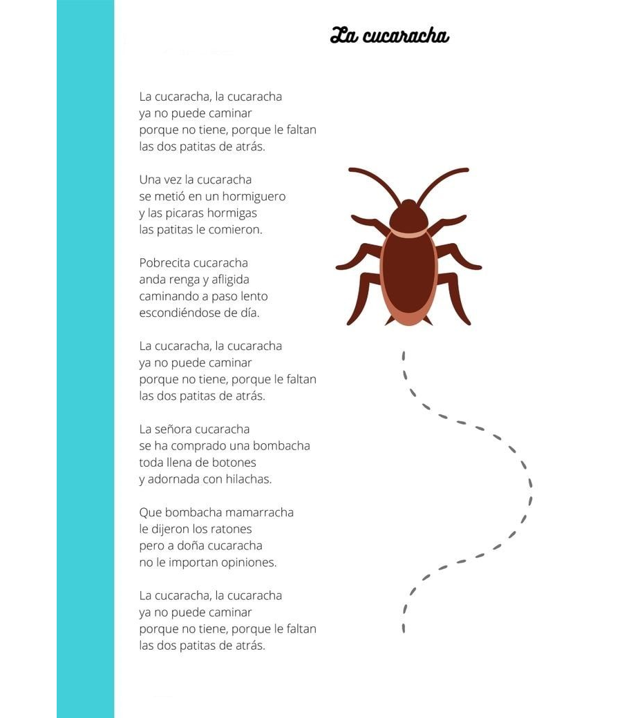 Fichas de cucarachas para imprimir 2