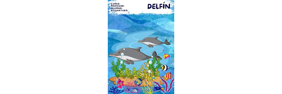 Fichas de delfines para imprimir 2