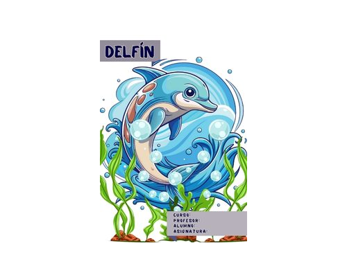 Fichas de delfines para imprimir 3