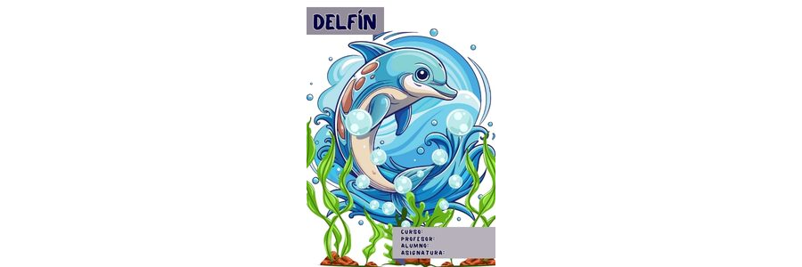 Fichas de delfines para imprimir 3