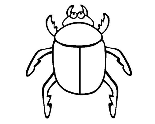 Fichas de escarabajos para colorear 1