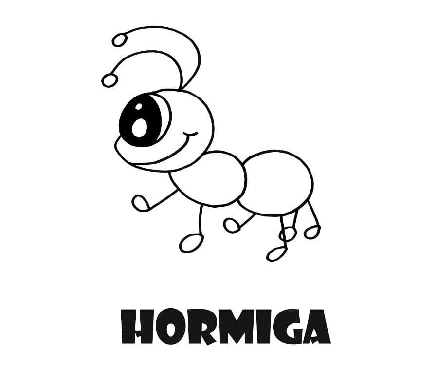 Fichas de hormigas para colorear 3