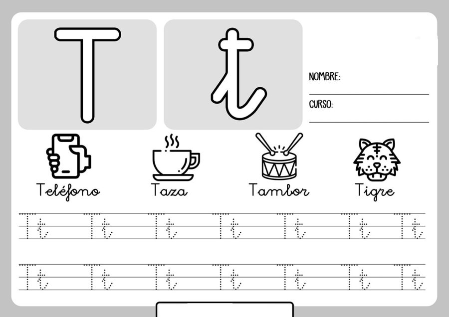 Fichas de la T para imprimir 3